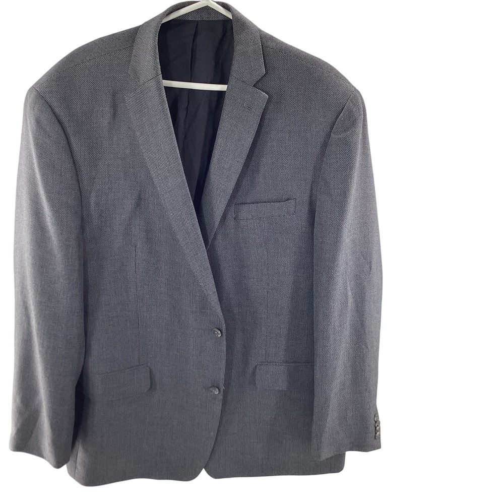 Michael Kors Mens Grey Textured Two Button Blazer Sport Coat 48L Macys Store‎
